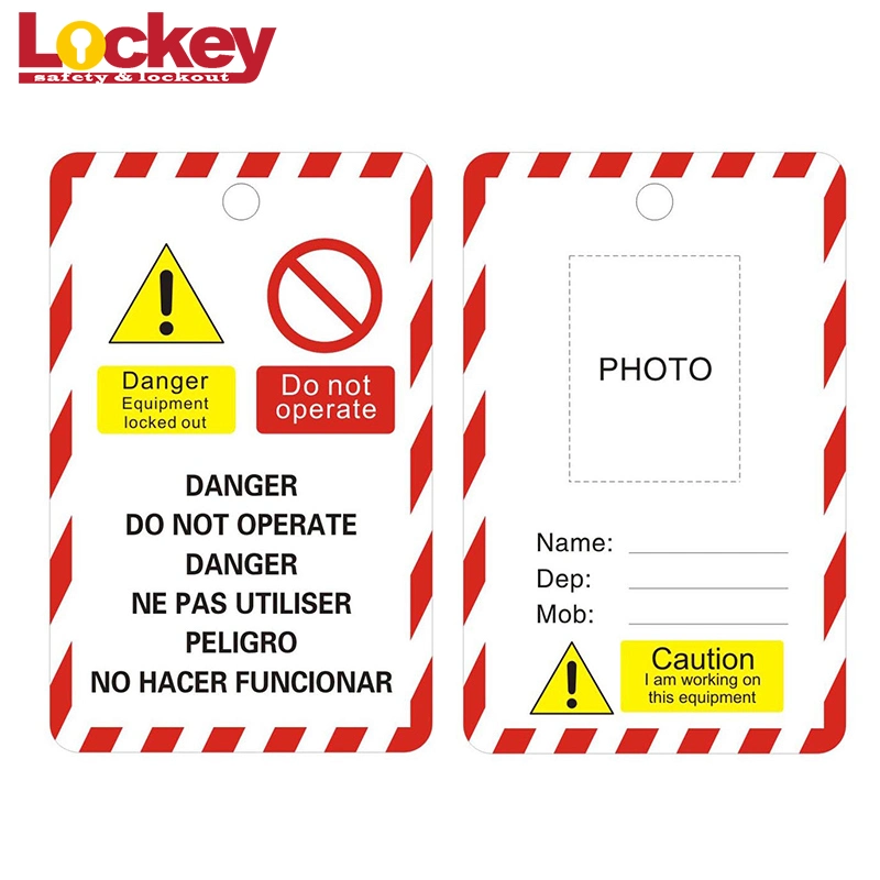 PVC Industrial Small Personal Customization ID Tagout with Photo