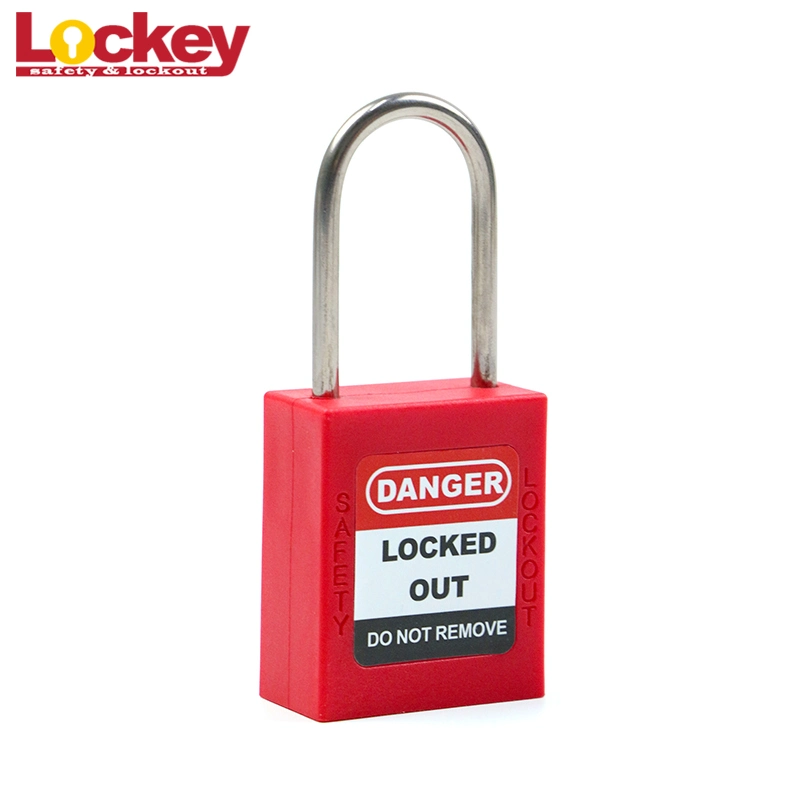 Keyed Differ/Alike Colorful 38mm Shackle Diameter 4mm Nylon/Metal Shackle Safety Lockout Padlock