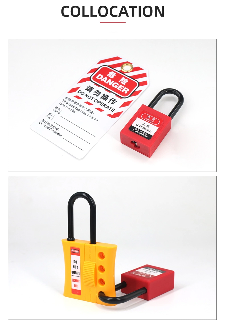 Industrial Multi-Person Management Locked Yellow Insulation Nylon Safety Lockout Hasp