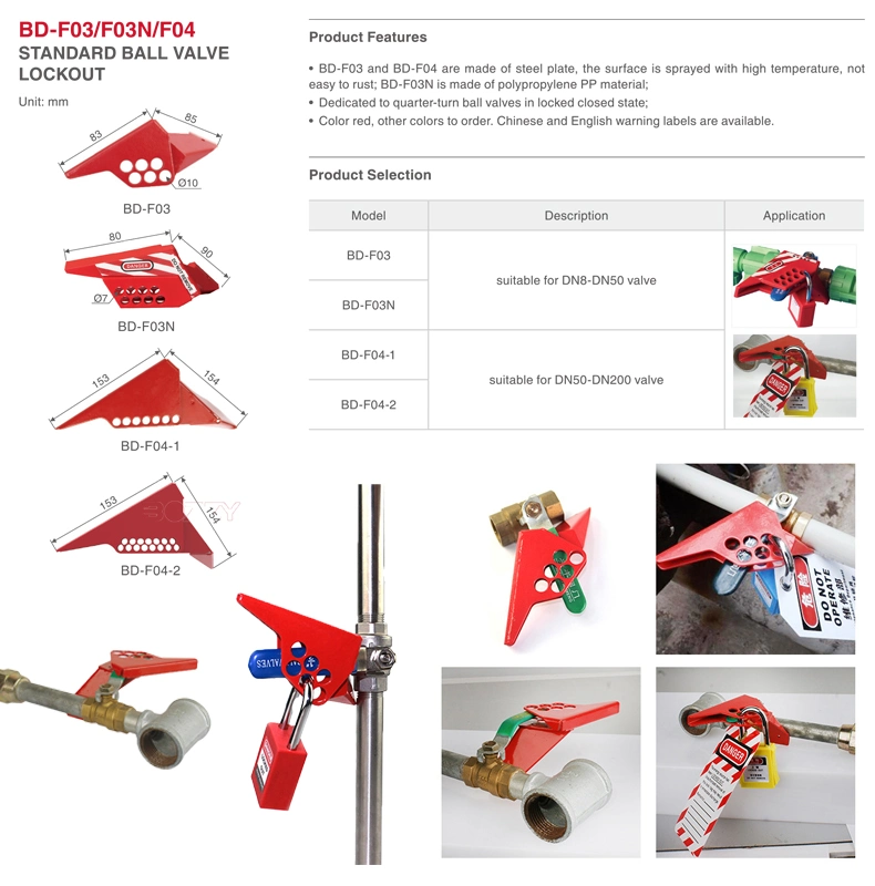 Anti-Rust Steel Standard Ball Valve Lockout (BD-F03)