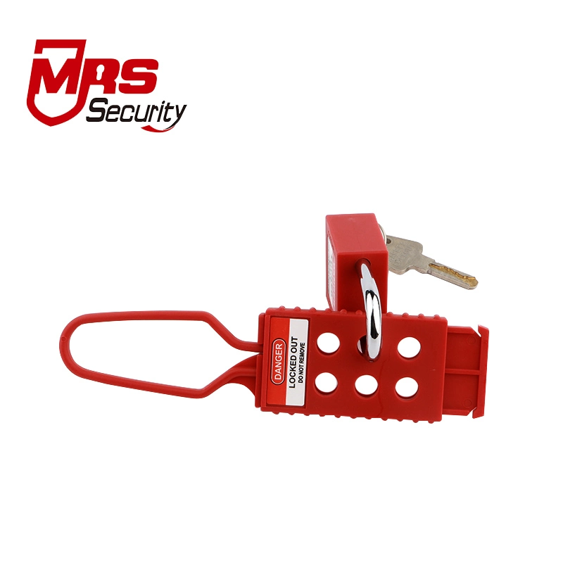 Plastic Material Red Multi-Person Management 6 Holes Padlock Lockout Hasp