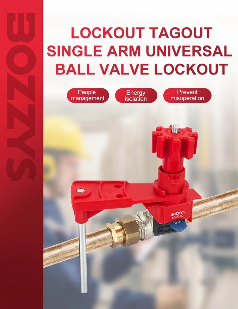 Bozzys Industrial Safety Single Arm Universal Ball Valve Lockout