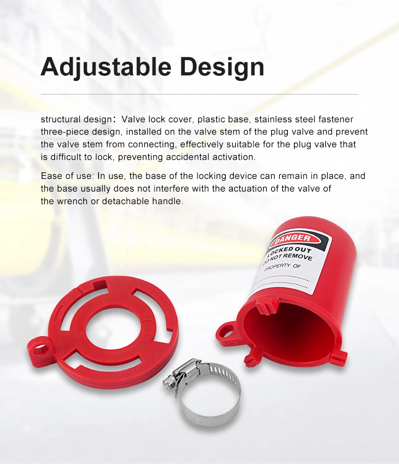 Safety PP Adjustable Standard Gate Valve Lockout Tagout Device