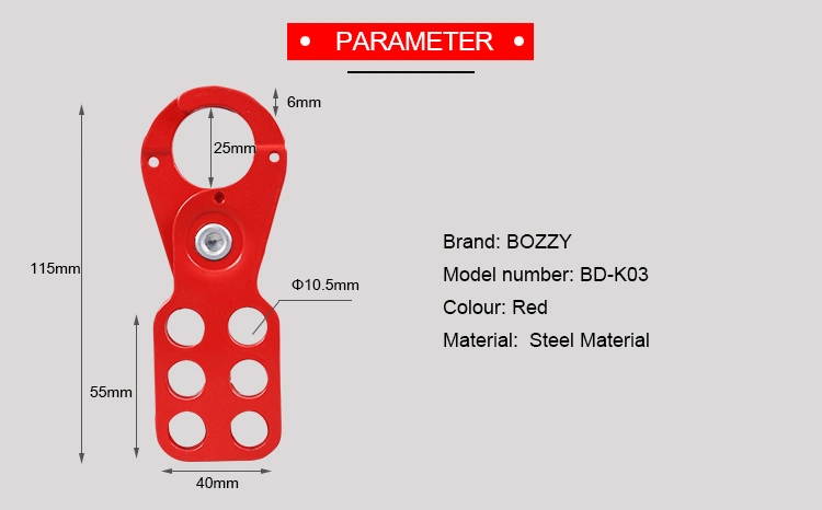 Bozzys 25 mm Anti-Rust Steel Group Lockout Hasp