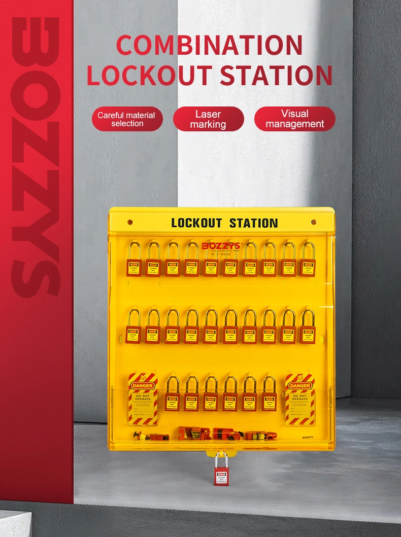 Brady Combination Advanced Lockout Workstation Board with 10 Padlocks