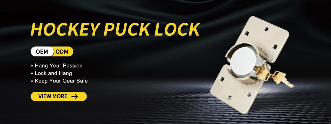 New Design Hasp for High Quality 73mm Round Steel Hockey Puck Trailer Lock Hidden Shackle Padlock Garage Lock with Hasp Van Lock