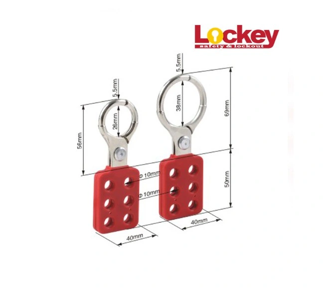 Industrial Manufacturer 1.5&quot; Red Aluminum Jaw Loto Lockout Hasp