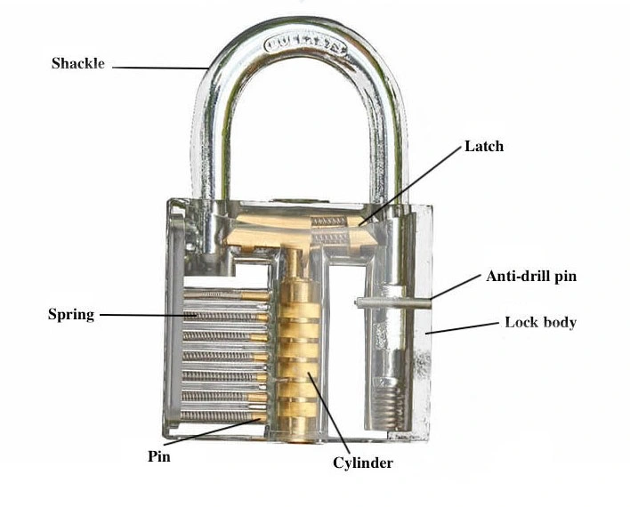 China Manufacturer 40mm Steel Shackle Safety Brass Pad Lock Padlock with Master Key