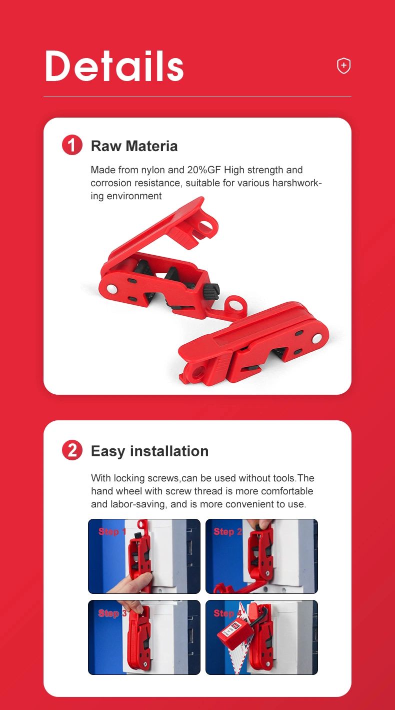 Quality Standard Plastic Grip Circuit Breaker Lockout for Safety Electrical Loto