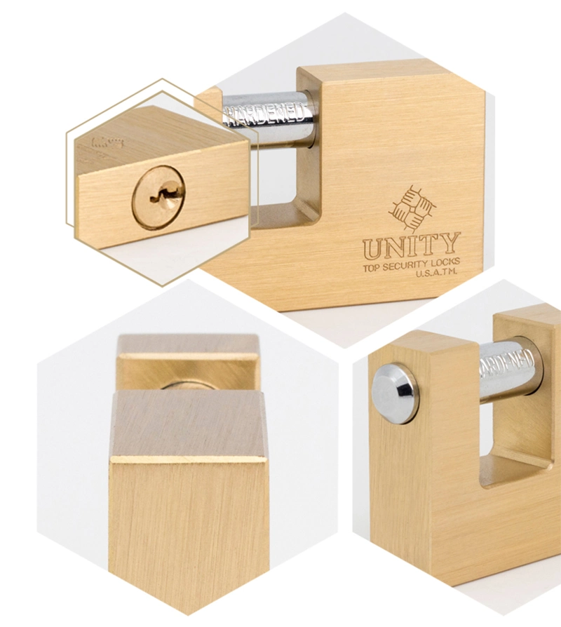 High Security Rectangular Brass Padlock for Industrial