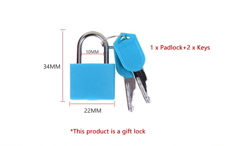 Cheap Colorful 22mm Copper 2 Keys Plastic Kids Small Cute Diary Decorative Padlock