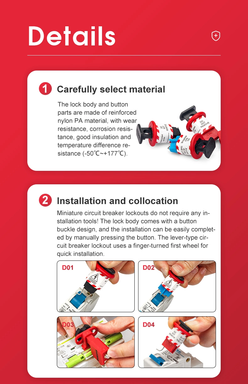 Circuit Breaker Lockout Lockout&Tagout for Safety Protections
