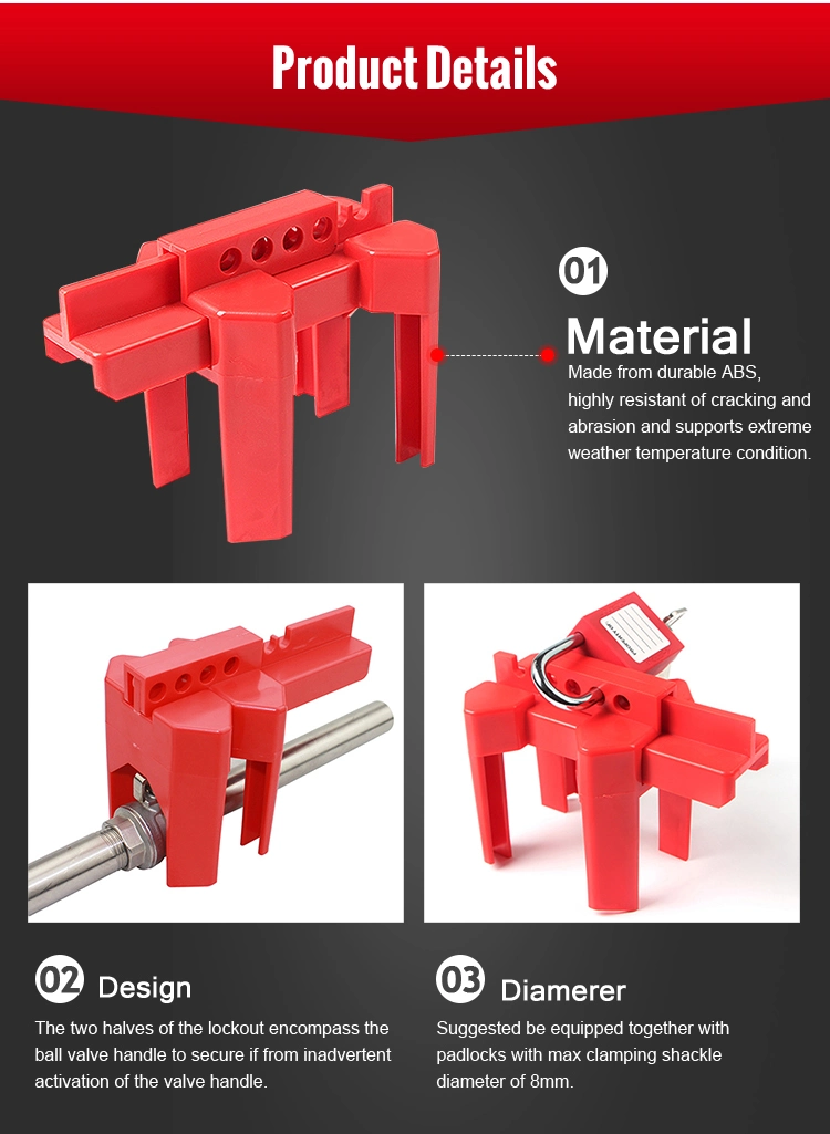 Lockey Loto ABS Adjustable Ball Valve Safety Lockout with Ce