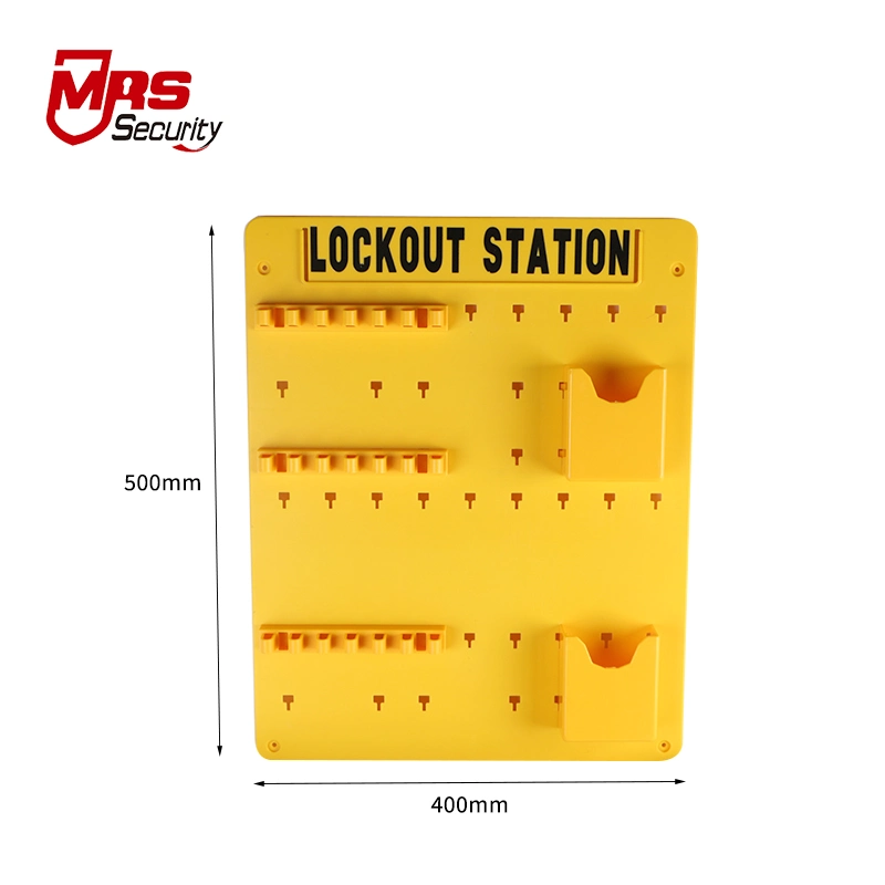 Mgb04 ABS Yellow Wall Mounted Safety Lockout Tagout Station Safe Lock Loto