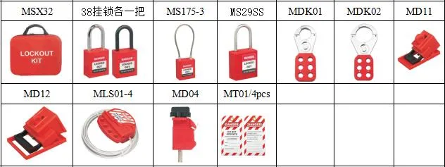 Loto Set Safety Security Lockout Tagout Kit Lock Kit Mtz02 Safe Padlock