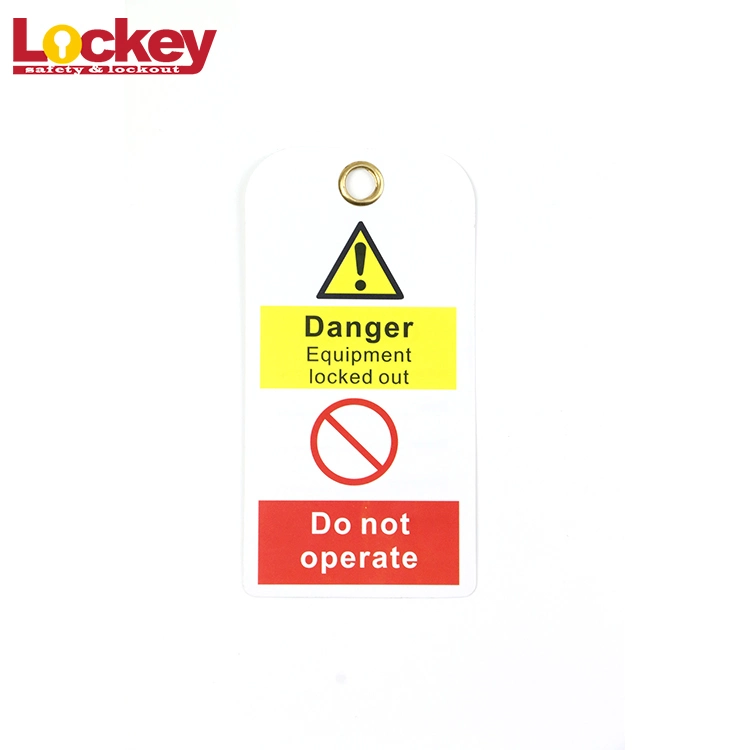 PVC Plastic Customized Do Not Operate Safety Lockout Tag Warning Tagout