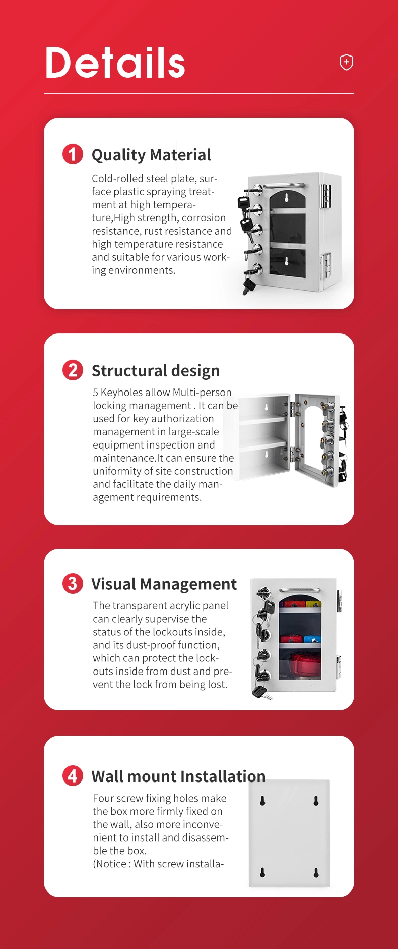 Wall Mounted Group Lockout Box