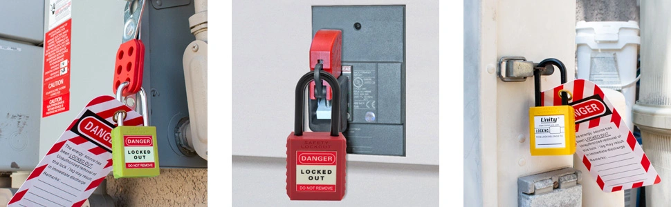 Safety Lockout Tagout Padlock with Steel Shackle for Industrial Yellow
