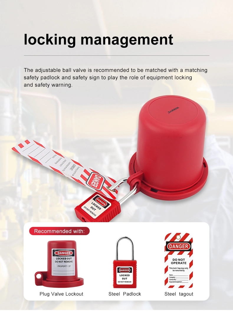 Safety PP Adjustable Standard Gate Valve Lockout Tagout Device