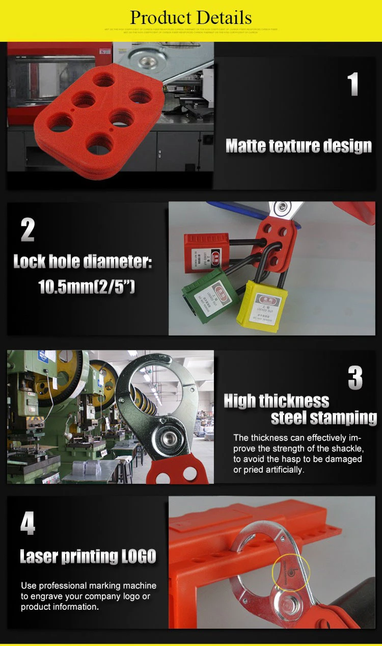 OEM PA Safety Coated Group Lockout Hasp