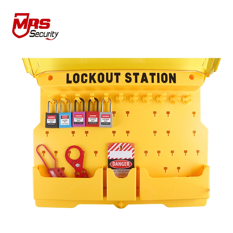 Wall Mounted PC ABS Material Lockout Tagout Station for Security Safe Lock