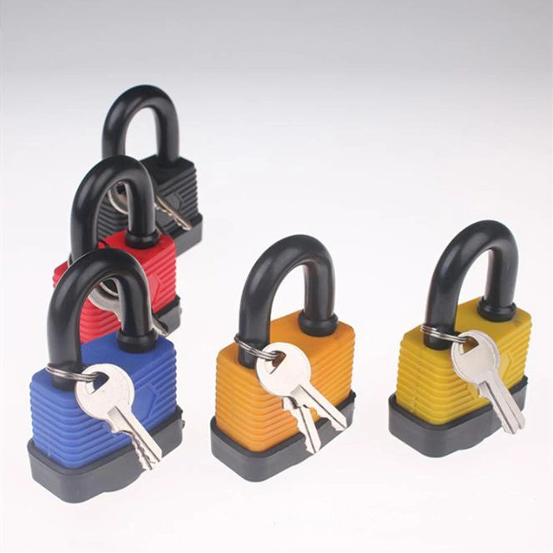 High Quality Safety Padlock with PVC Cover Waterproof Laminated Padlock