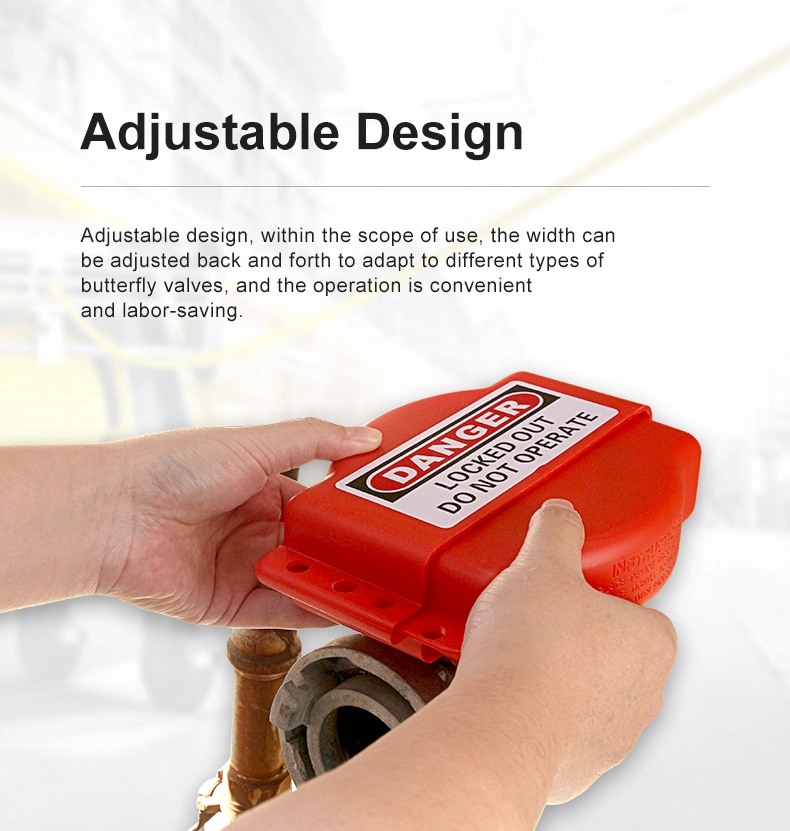 Bozzys Red Adjustable PP Safety Gate Valve Lockout