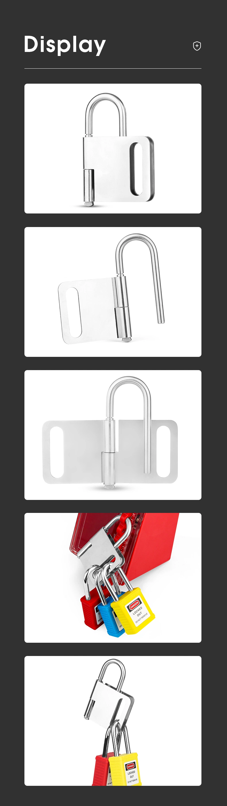 Silver Color Hardened Steel Safety Hasp Lockout Can Accommodate 6 Padlocks