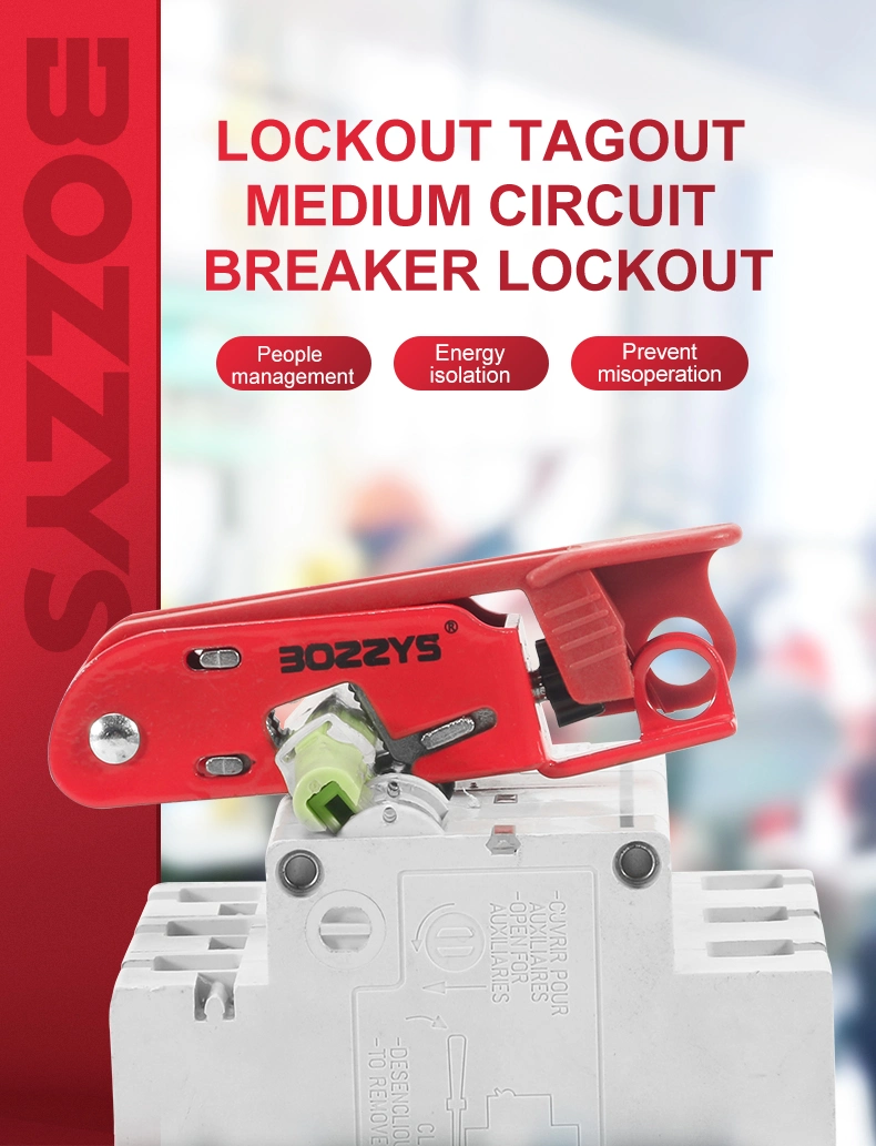 Industrial Two-Way Multi-Pole Medium Circuit Breaker Lockout Device, No Tools Needed for 120 and 240 Volt Breakers