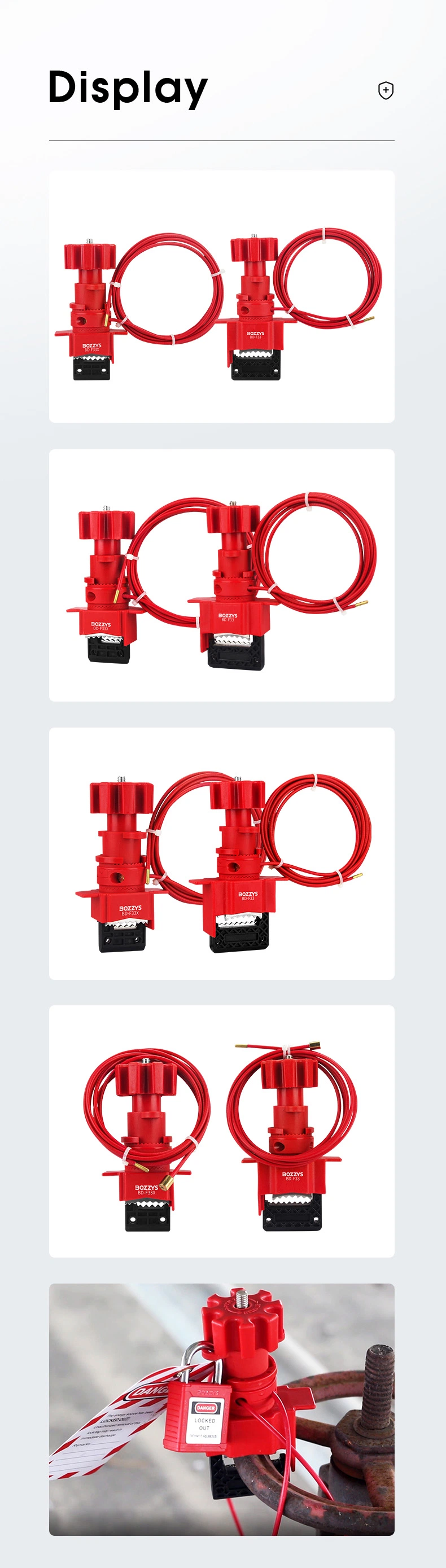 Bozzys 170mm Height of The Support Rod 40mm Handle Width Universal Valve Lockout