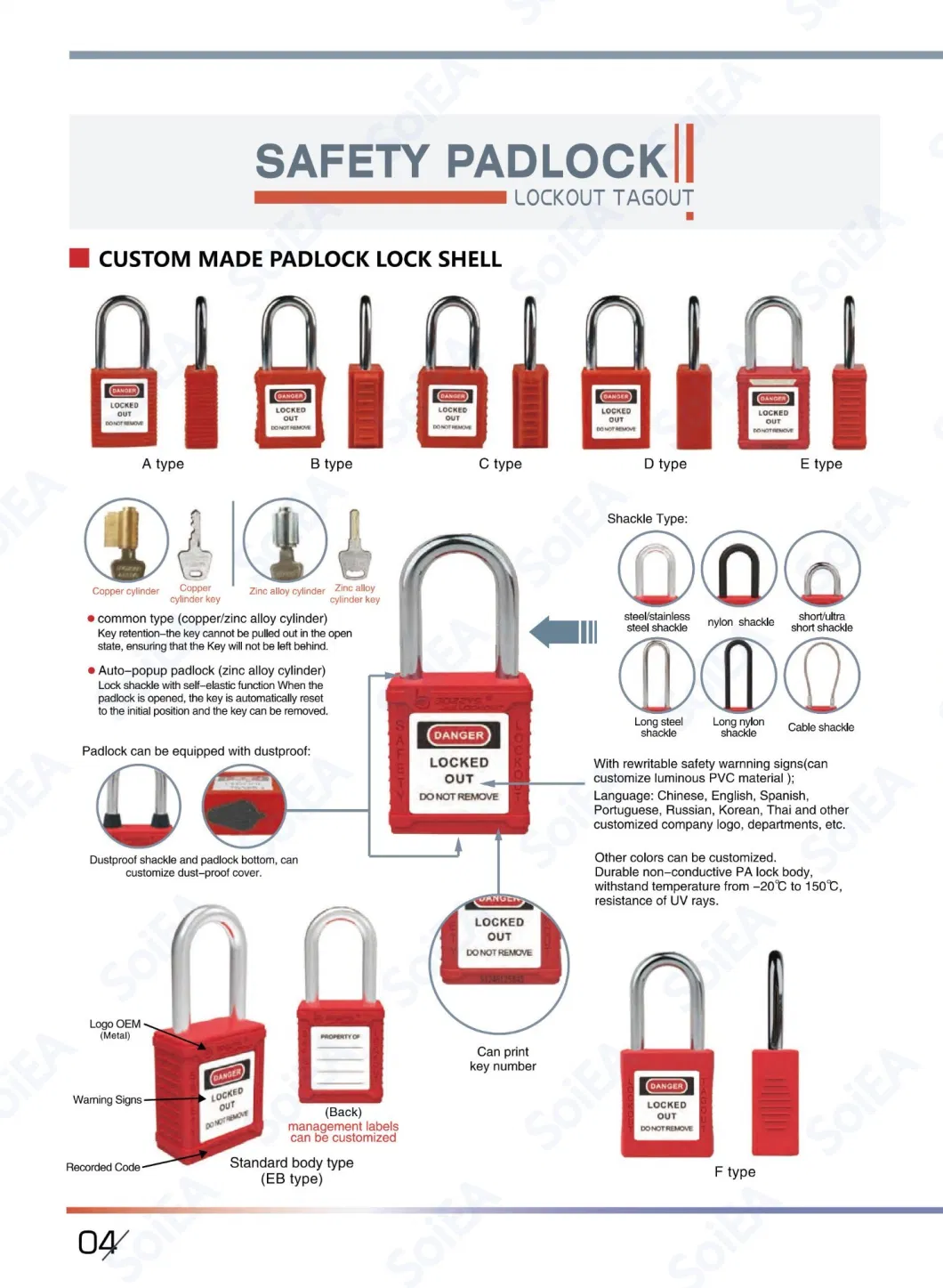 38mm ABS Steel Master Lock Keyed Alike Rekeying Kit Loto Lock Safety Lockout Tagout Padlock