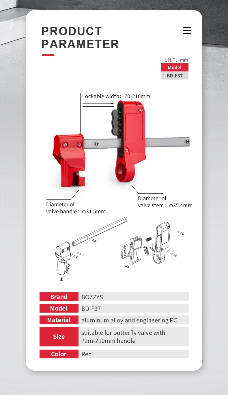 Sanitary Butterfly Valve Lockout Suitable to Overhaul of Industry Equipment