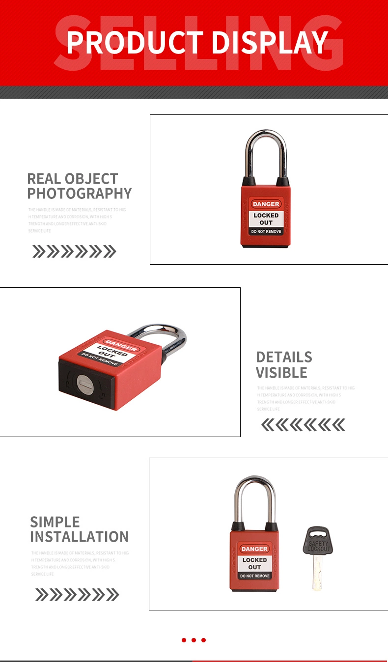 Industry Loto Isolation Safety Padlock Safety Lockout Tagout Safe Lock Manufacturer