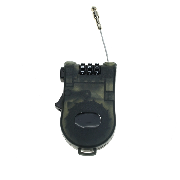 Yh9909 Plastic Retractable Cable Combination Lock Padlock