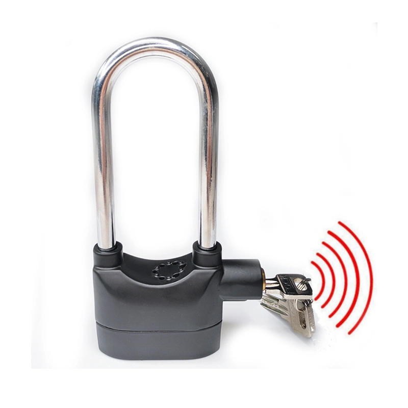 Heavy Duty Anti-Theft 110 dB Aluminum Alloy Keyed Alike Long Shackle Siren Alarm Padlock