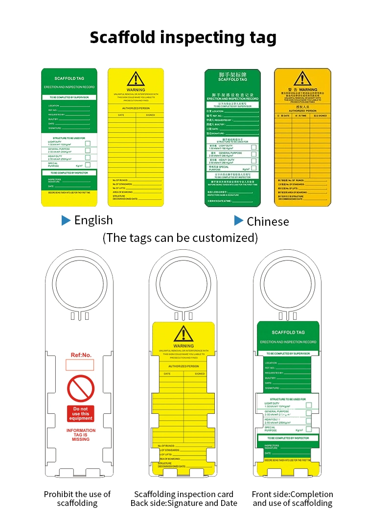 Plastic Scaffold Safety Lockout Tagout Without Inspection Record