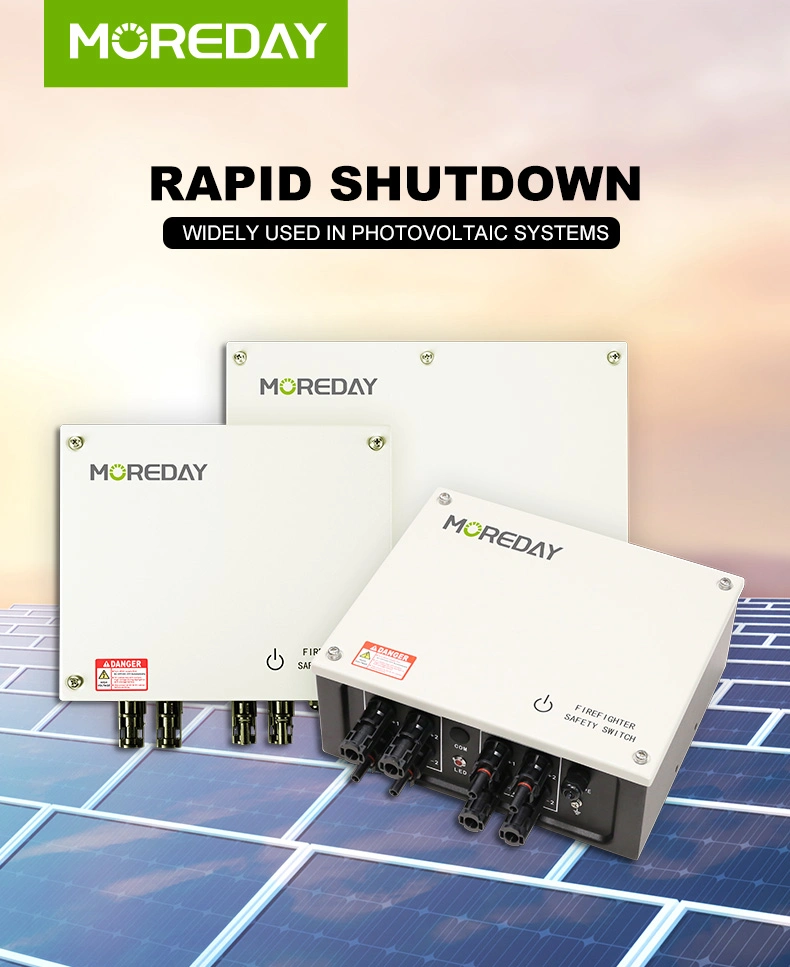 Moreday Solar Panel Protect Safety Switch Rapid Shutdown Device Box Urgent Energy Management Solution
