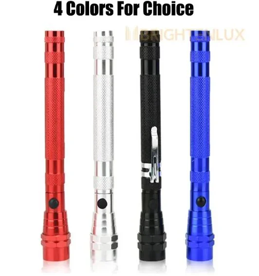 Pick up Tool 3 LED Flexible Inspection Telescopic Aluminum Flashlight with Magnet