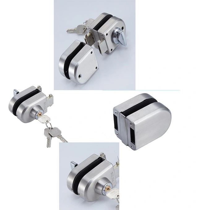 Competitive Price Stainless Steel Safety Door Center Lock Security Double Sliding Glass Door Lock with Keys