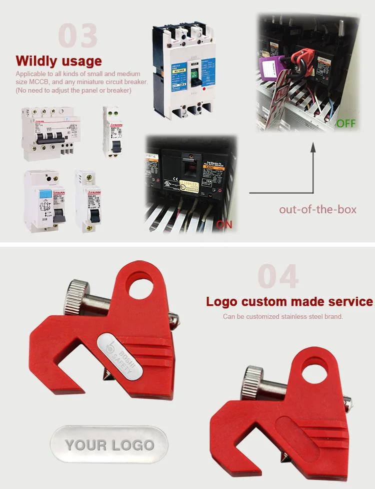 Industrial Multi-Function Electrical Miniature Breaker Lockout Device for Lockout Insulated