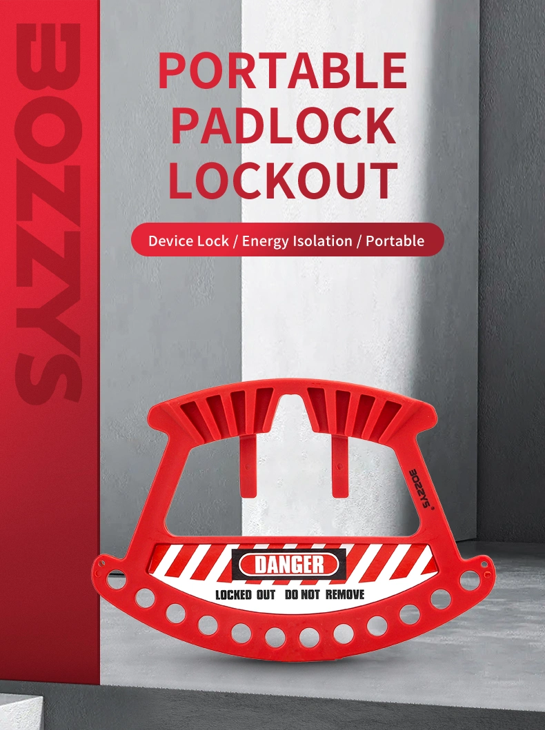 OEM 12 Padlock Holes Customized Portable Padlock Rack Advanced Lockout Station