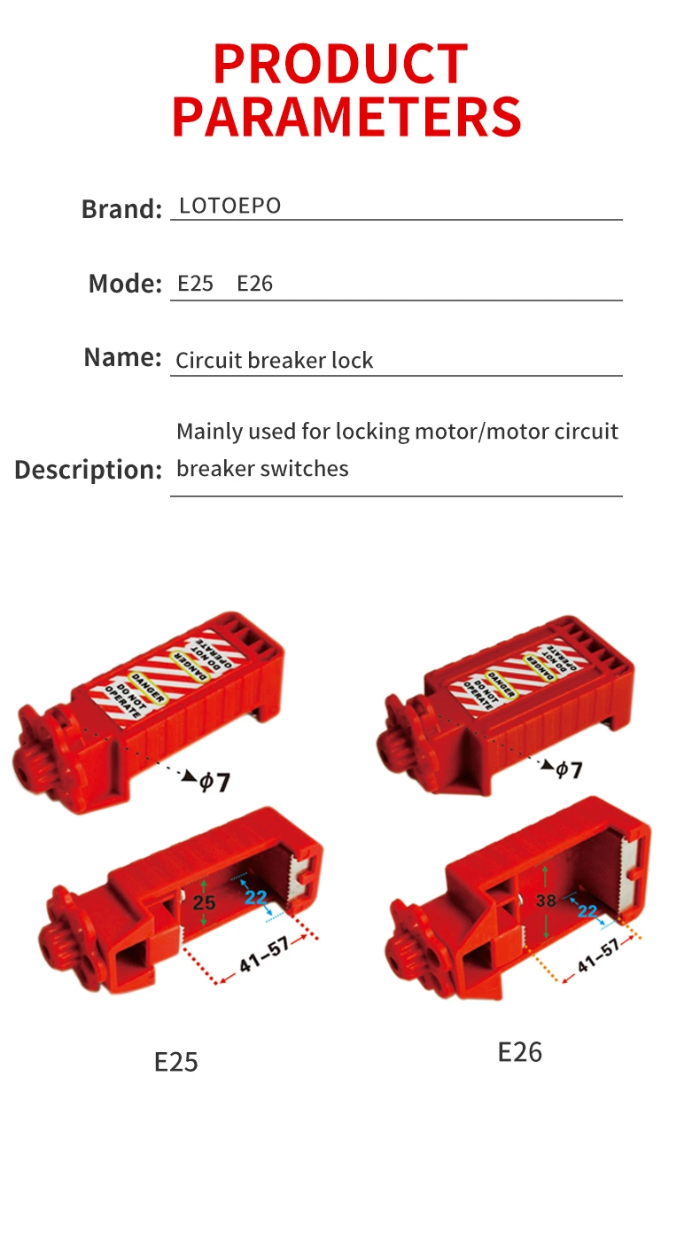 for Valve Handles Device for Gate Security Circuit Breaker Lockout Tagout Electrical Lock