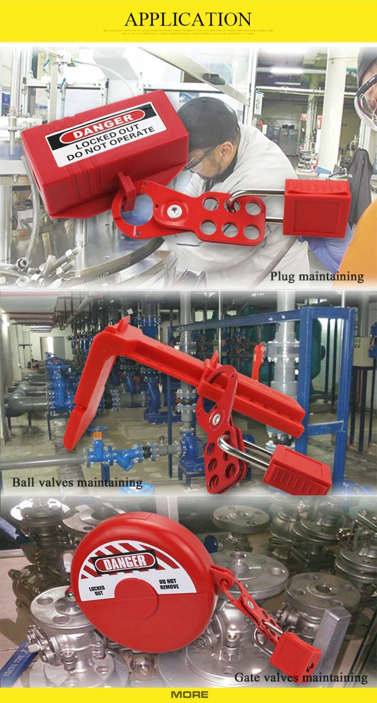 Bozzys Customized Design Steel Material Red Safety Lockout Hasp