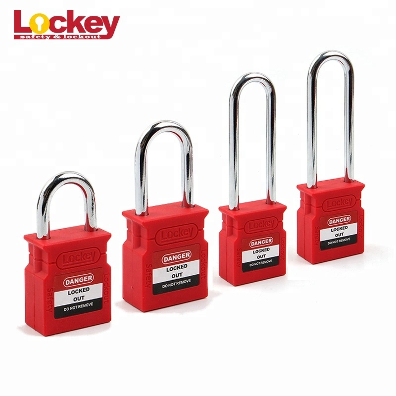 China Lockey Safety Loto Steel Shackle Safety Pad Lock