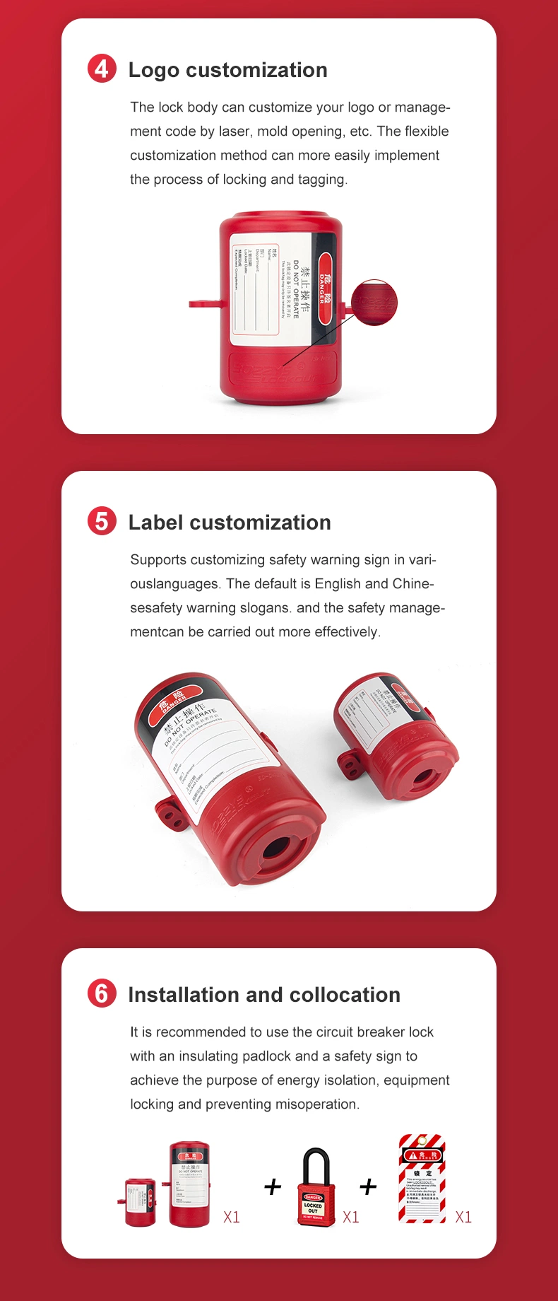 Rotating Electrical Plug Lockout for All Kinds of Industrial Plug Safety Lock