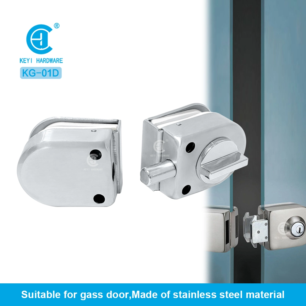 Keyi Metal Kg-01d Safety Satin Stainless Steel Glass Door Lock