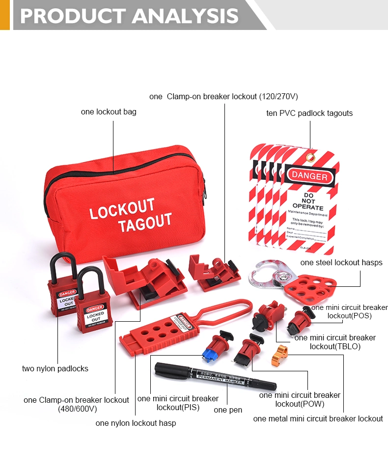 Waterproof Persona Logout Lockout Tagout Fabric Safety Portable Lockout Bag Tool Bag Safety