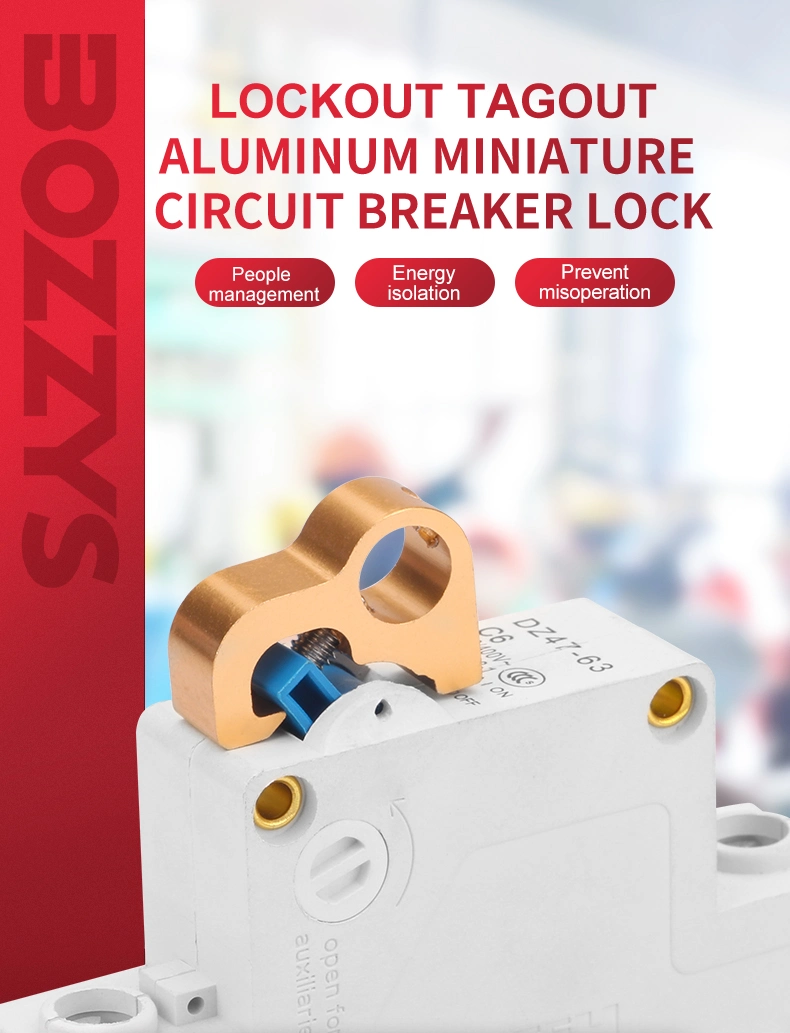 Aluminum Alloy Small Miniature Circuit Breaker Lockout
