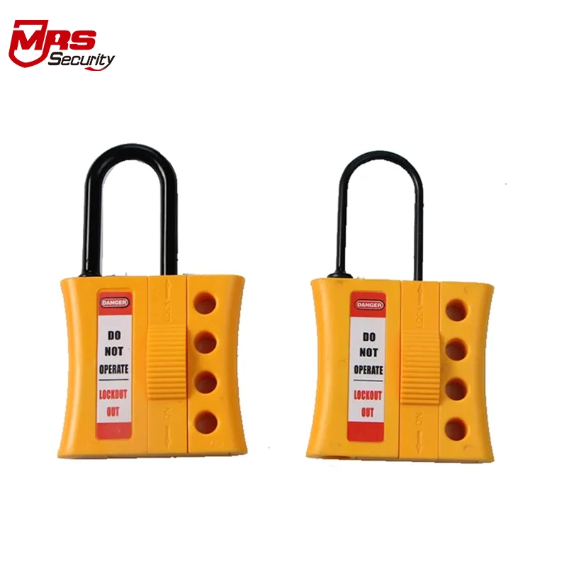 Industrial Multi-Person Management Lock Red Nylon Safety Lockout Hasp