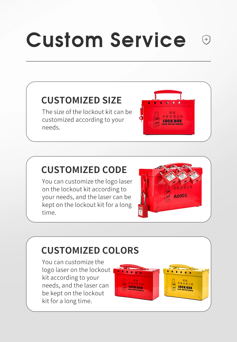 Bozzys Group Lockout Box with Transparent Acrylic Visual Door for Industrial Overhaul